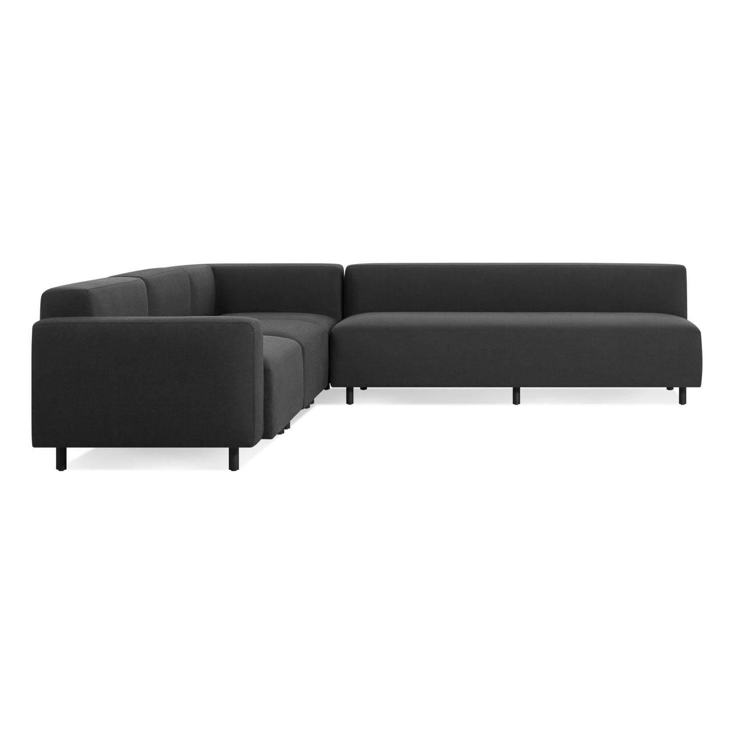 DNR - 9 Yard Left L Sectional- Sunbrella Coal