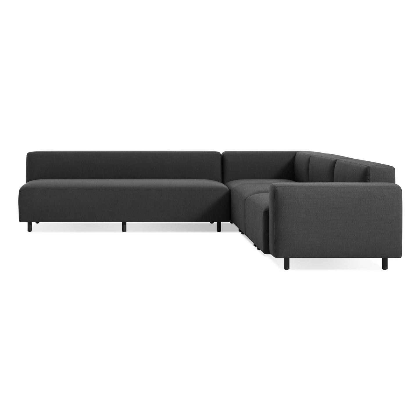 DNR - 9 Yard Right L Sectional- Sunbrella Coal