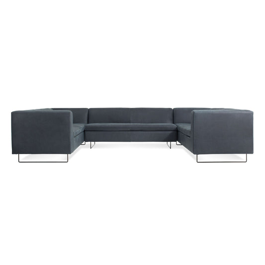 Bonnie & Clyde U-Shaped Leather Sectional Sofa