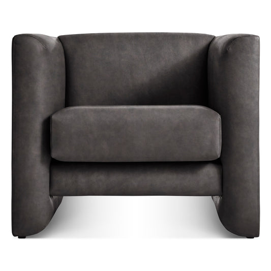 Double Down Leather Lounge Chair