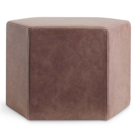 Hecks Leather Ottoman