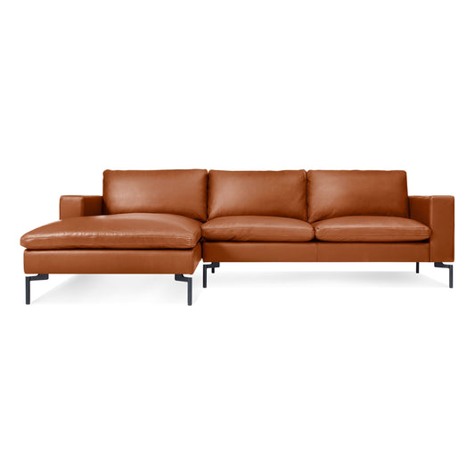 New Standard Leather Sofa w/ Left Arm Chaise