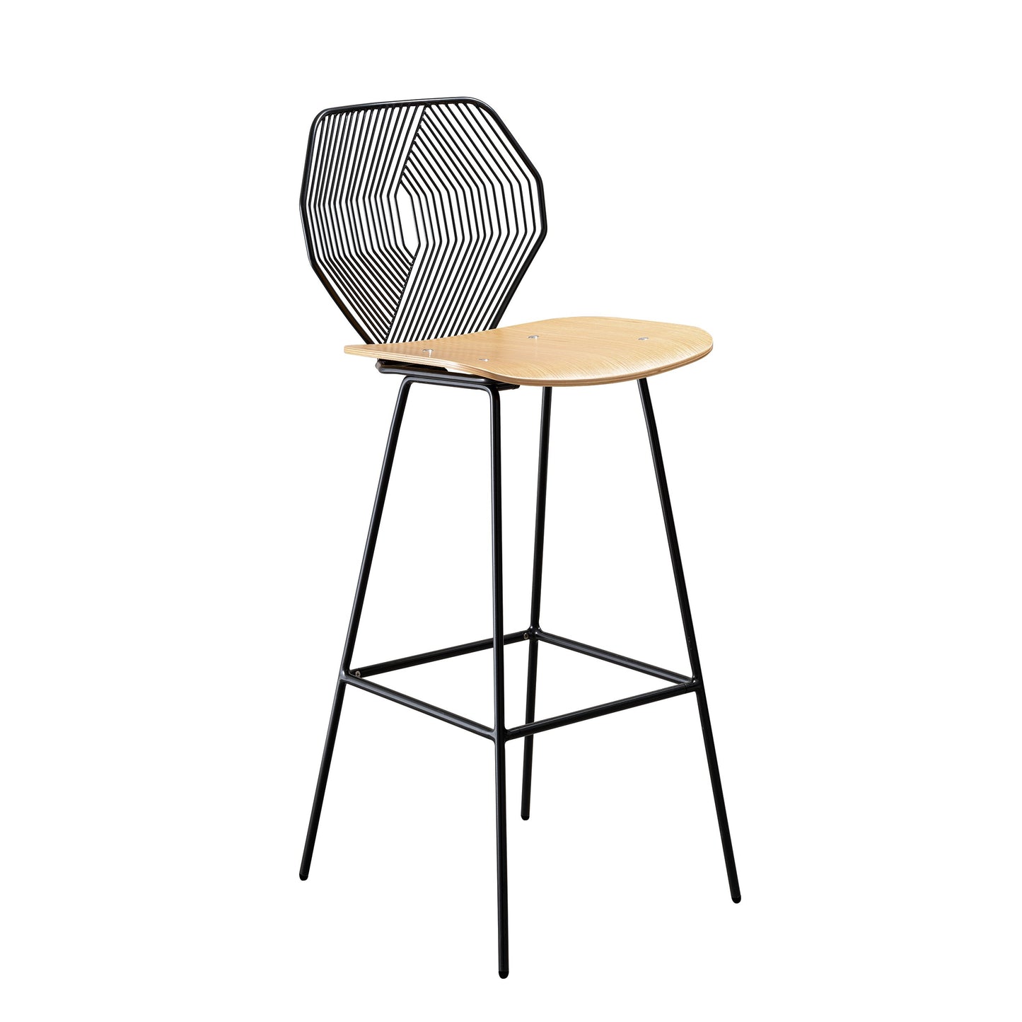 Wood and Wire Stool