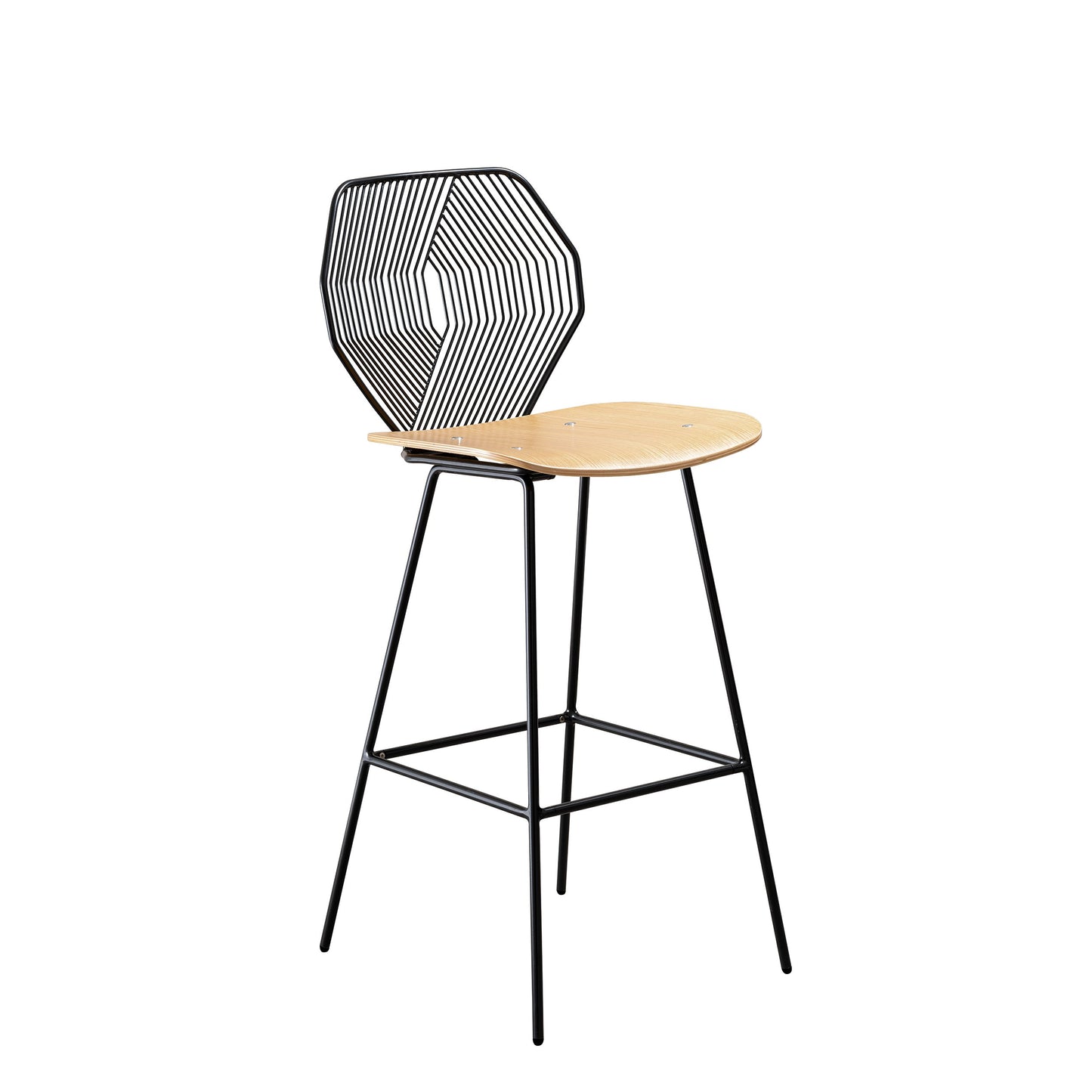 Wood and Wire Stool