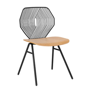 Open image in slideshow, Wood and Wire Dining Chair
