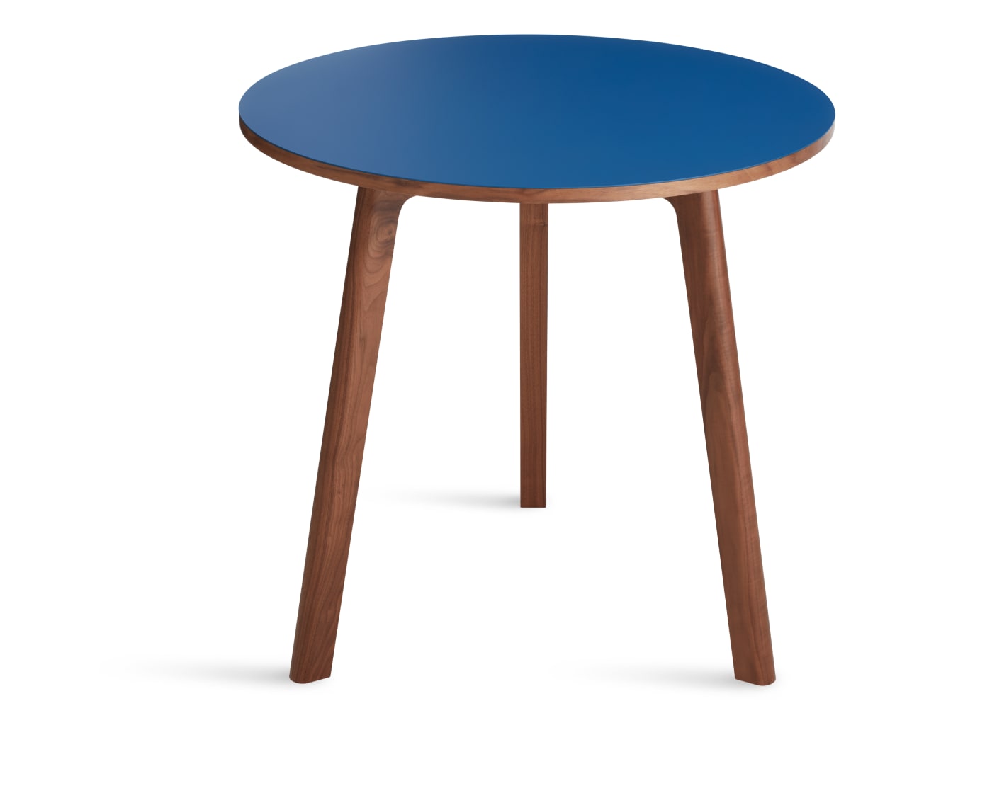 DNR - Apt 36" Round Cafe Table - Cobalt w/ Walnut base
