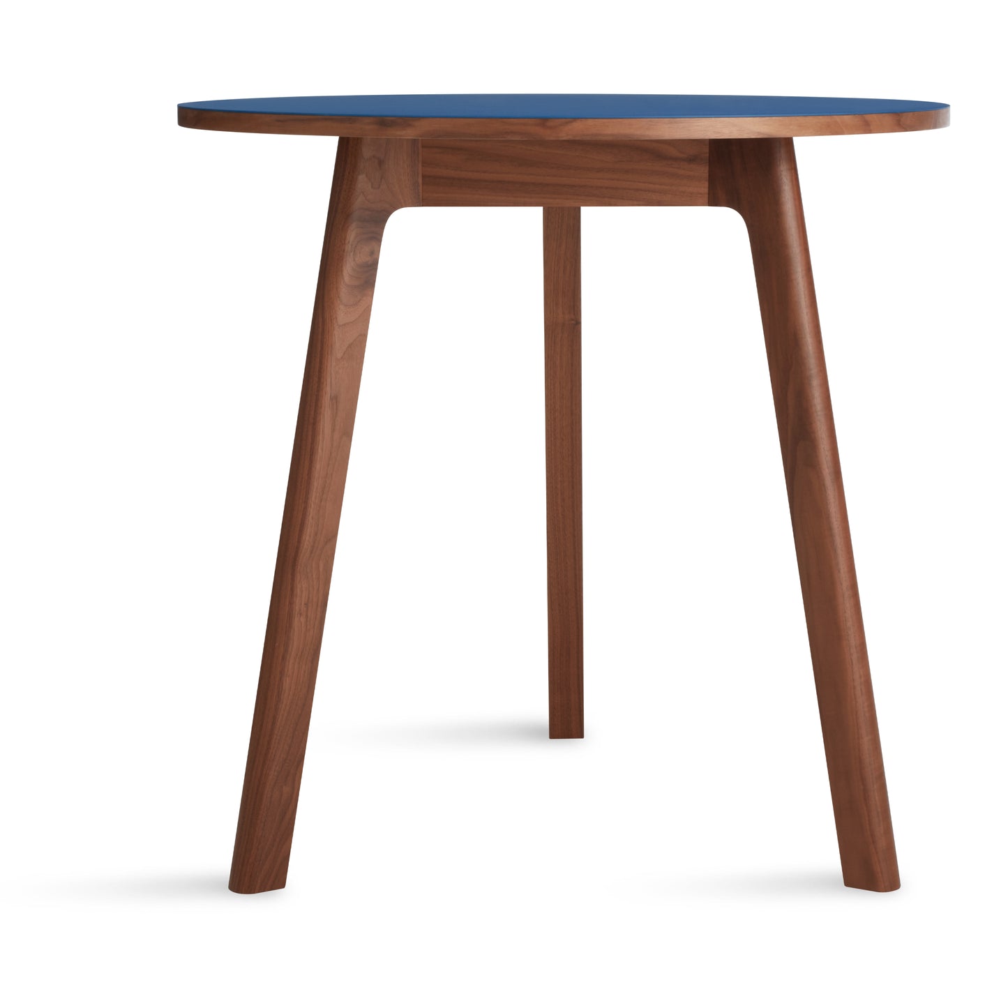 DNR - Apt 36" Round Cafe Table - Cobalt w/ Walnut base