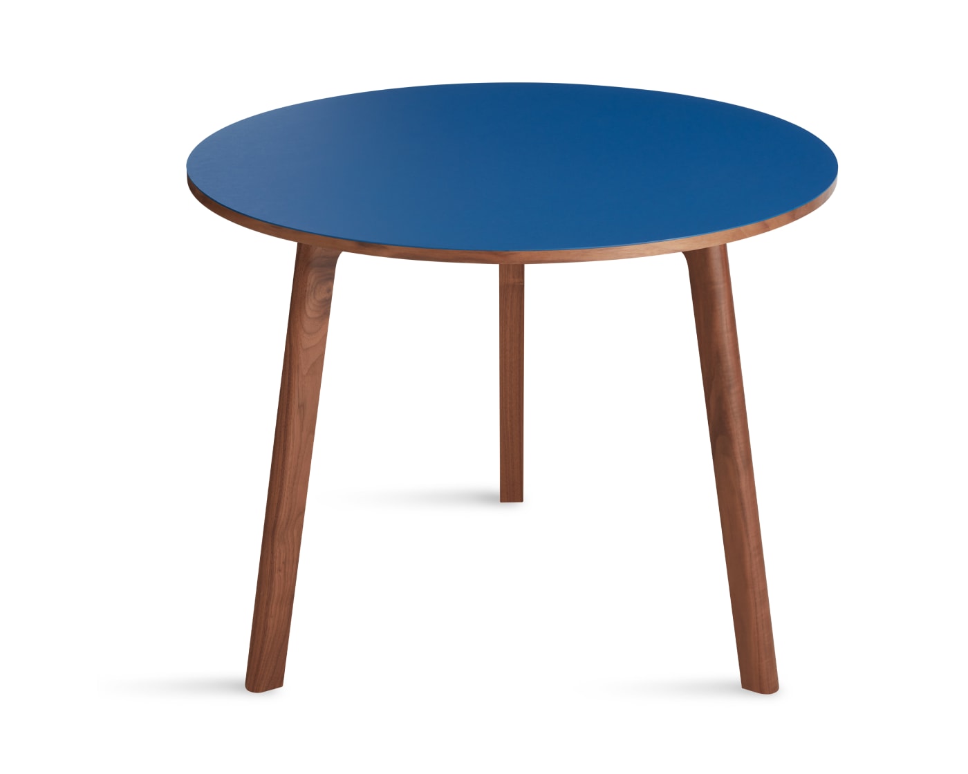 DNR - Apt 36" Round Cafe Table - Cobalt w/ Walnut base