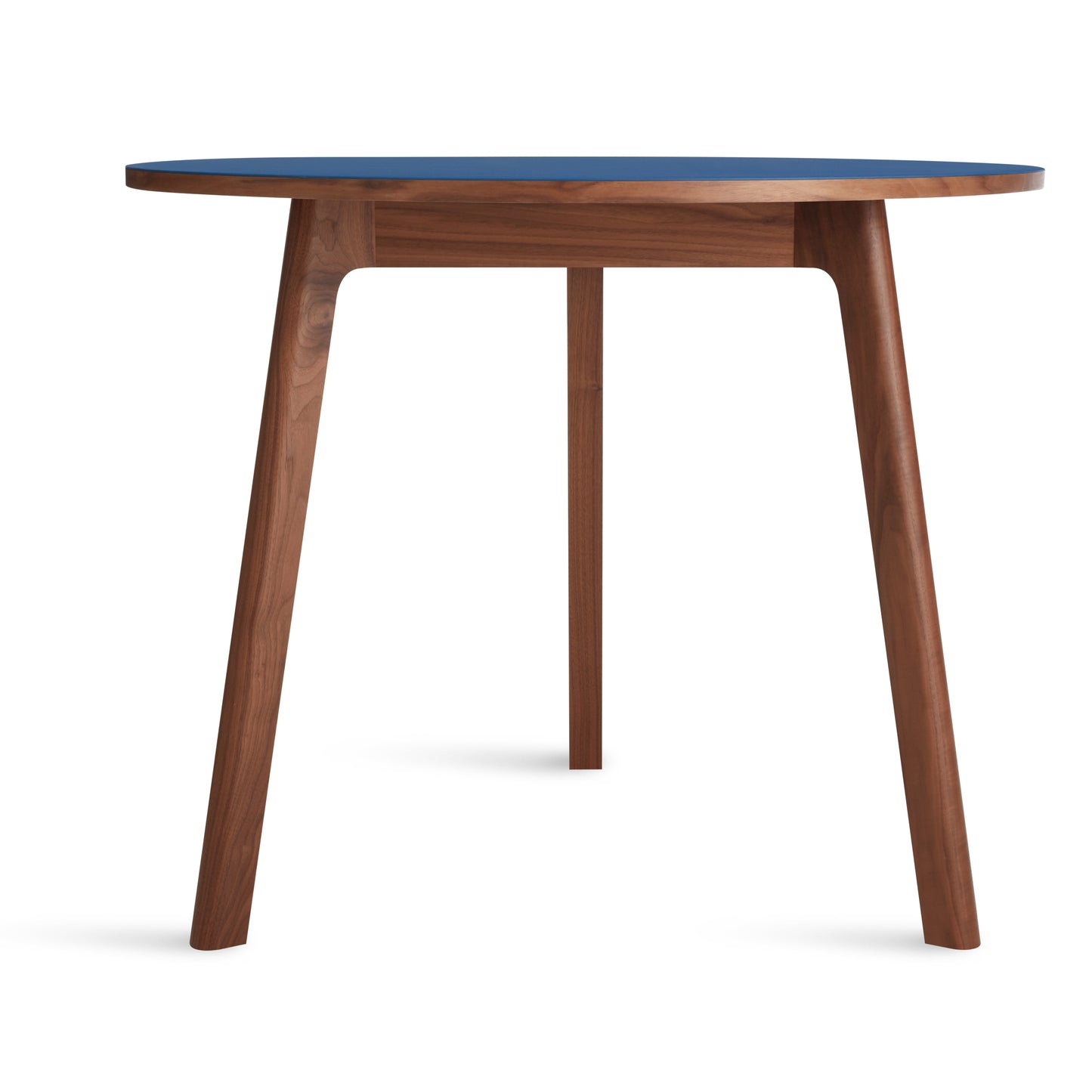 DNR - Apt 36" Round Cafe Table - Cobalt w/ Walnut base